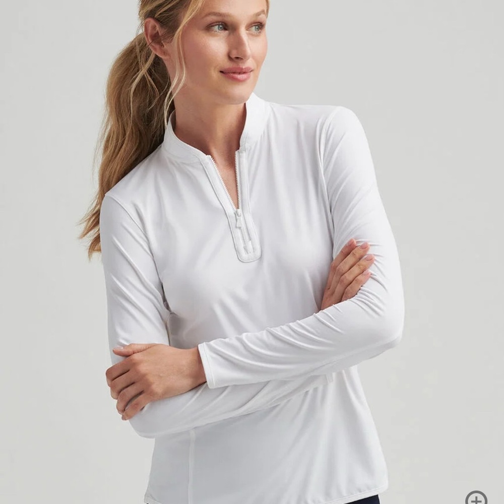 NWT Peter Millar Lightweight Sun Shirt (branded) with UPF Protection - S, white